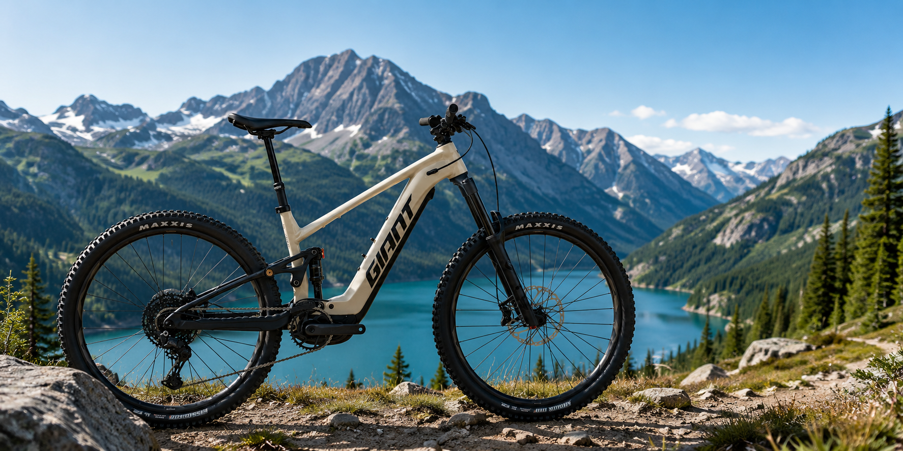 Giant E-MTB am Bergsee